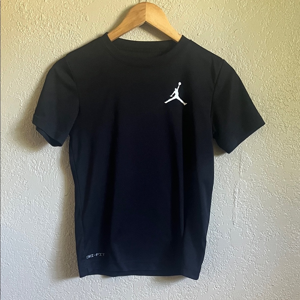 Jordan Kids Dri Fit Black Tee - Medium